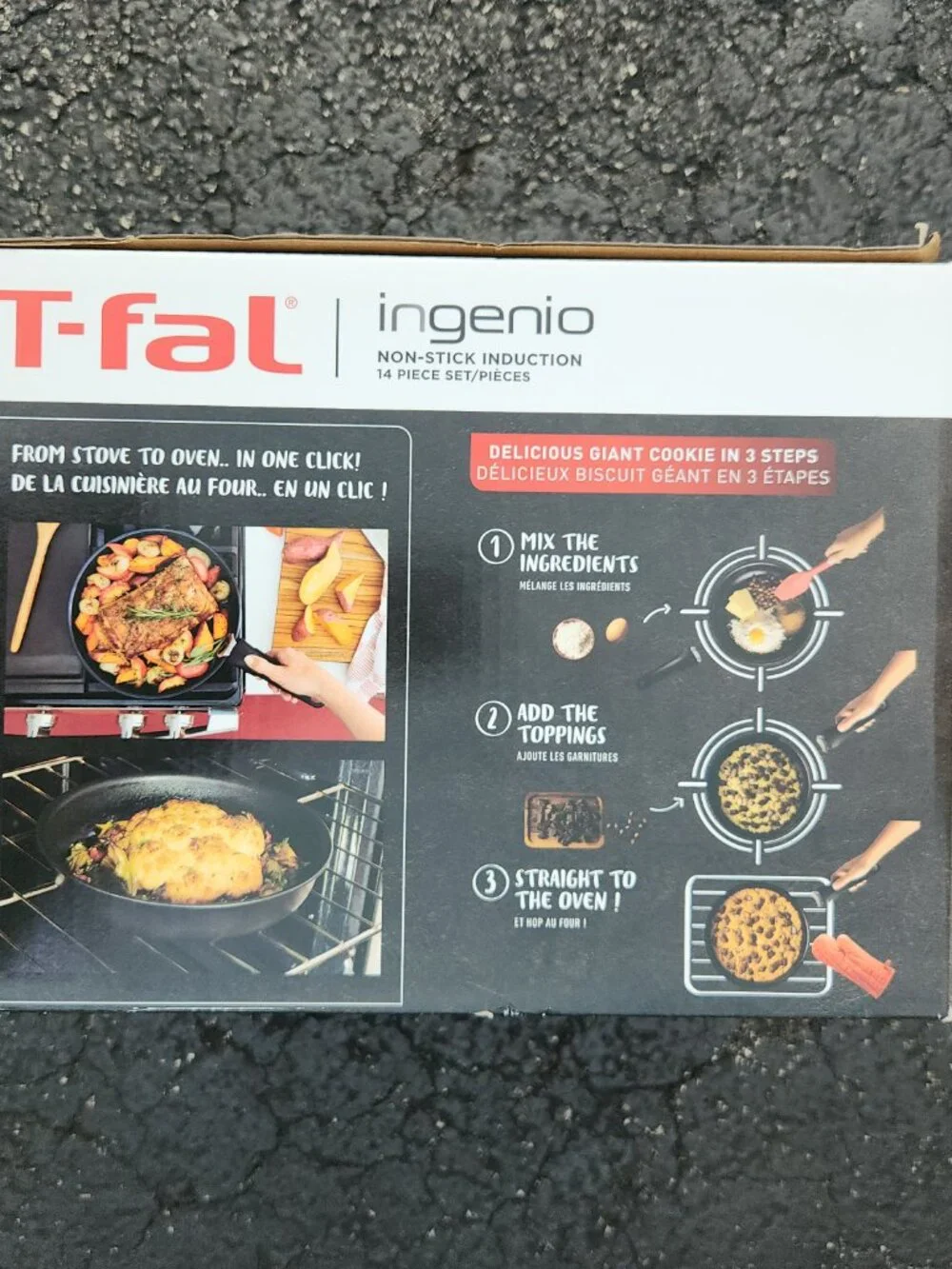 T-fal Ingenio Expertise Non Stick Cookware Set 14 Piece, Induction Oven Broiler